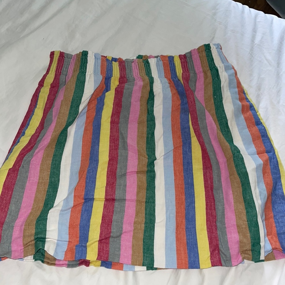 Jcrew rainbow striped skirt
